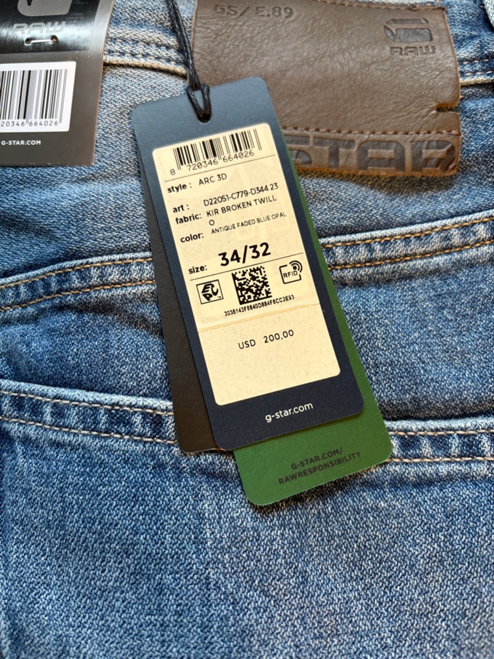 G-Star ARC 3D Jeans in Antique Faded Blue